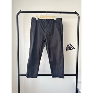 Transit Opium Wide Cropped Cotton Trousers Black